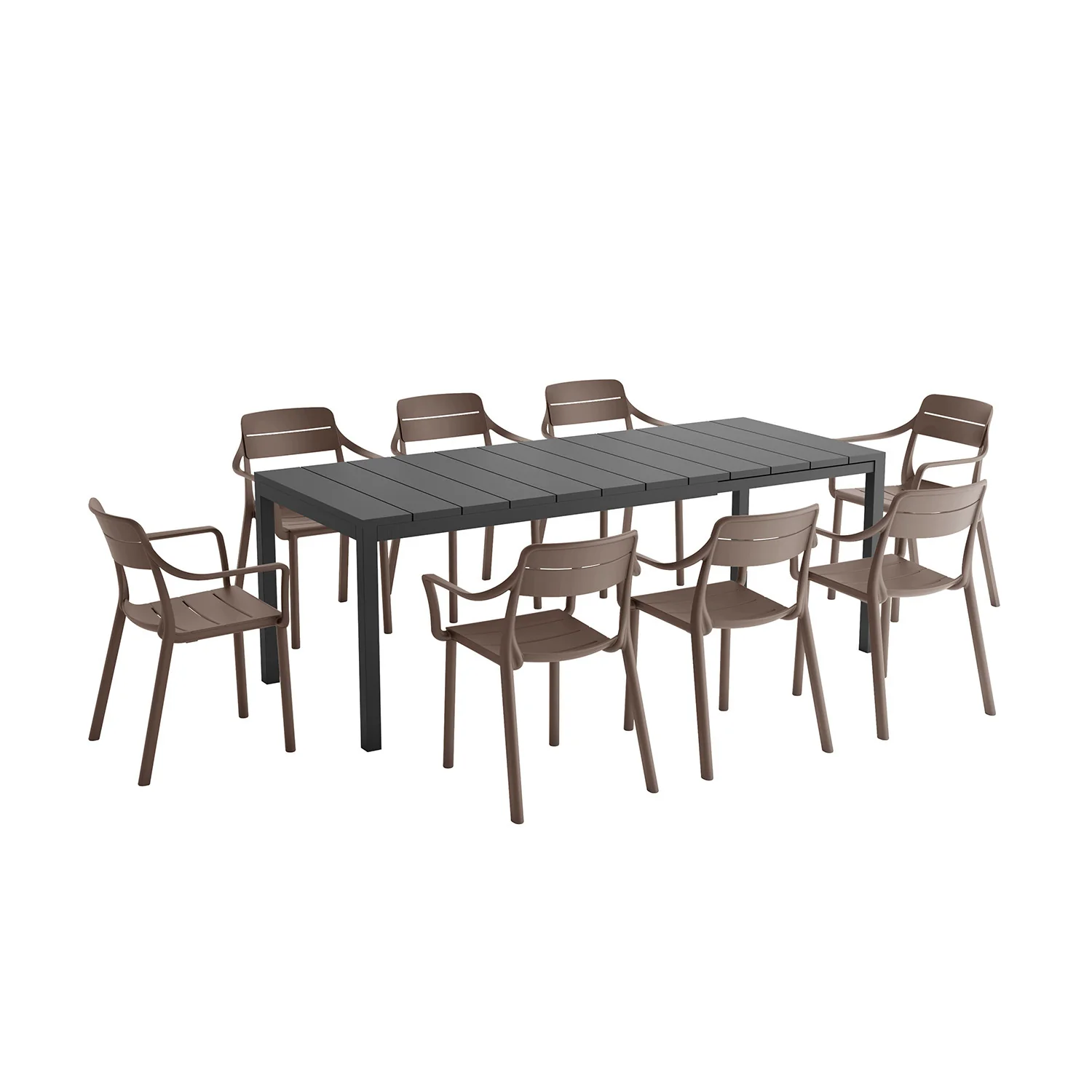 Nardi Rio 140 cm Aluminium Table Cassia Armchair Outdoor Dining Setting - Image 7