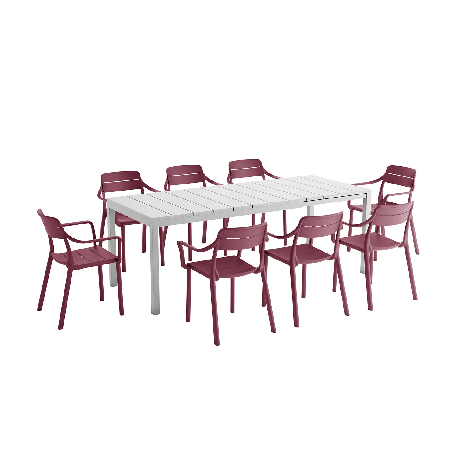 Nardi Rio 140 cm Aluminium Table Cassia Armchair Outdoor Dining Setting - Image 8