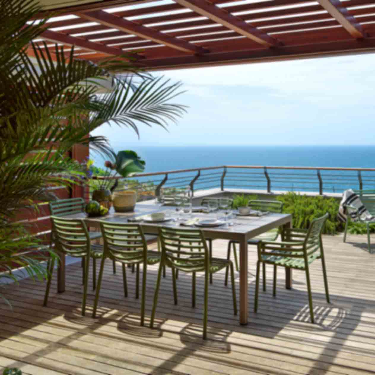 Nardi Rio Aluminium Table Doga Dining Chair Outdoor Dining Setting - Image 2