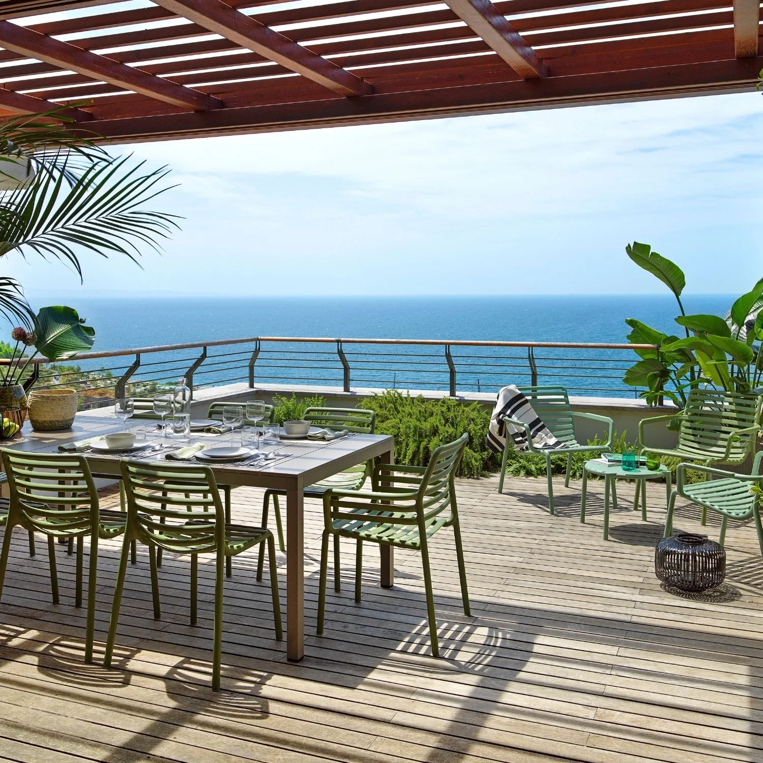 Nardi Doga Outdoor Resin Armless Dining Chair - Image 7