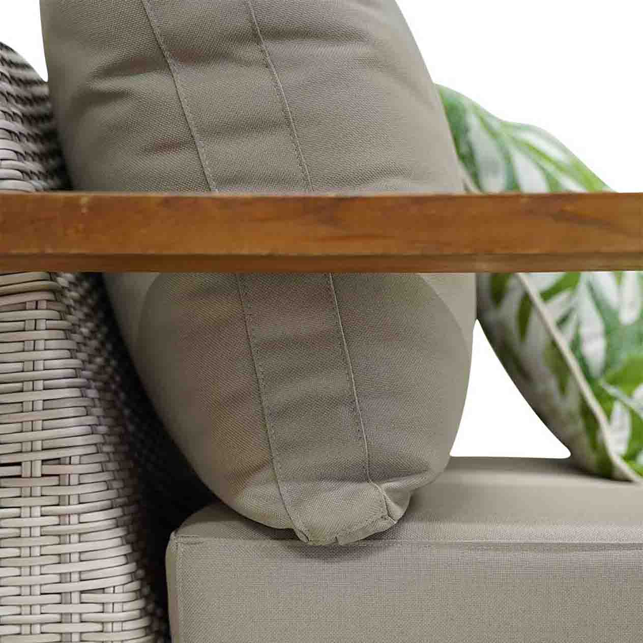 Rossland 3 Seater Outdoor Wicker Lounge - Image 5