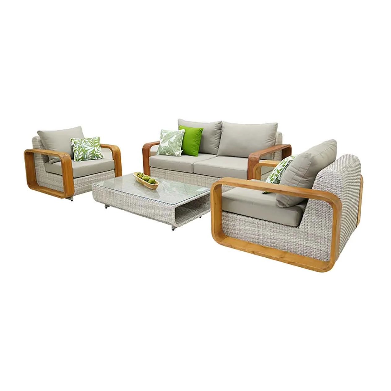 Rossland 4 Seater Outdoor Wicker Lounge