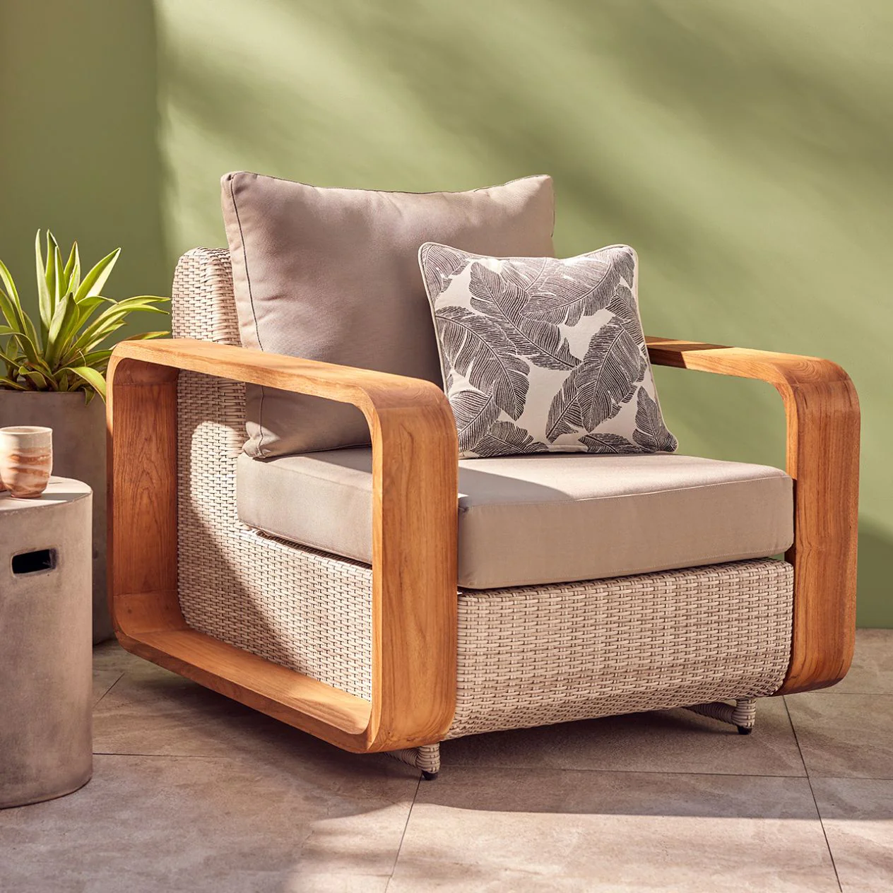 Rossland 5 Seater Wicker Outdoor Lounge - Image 2