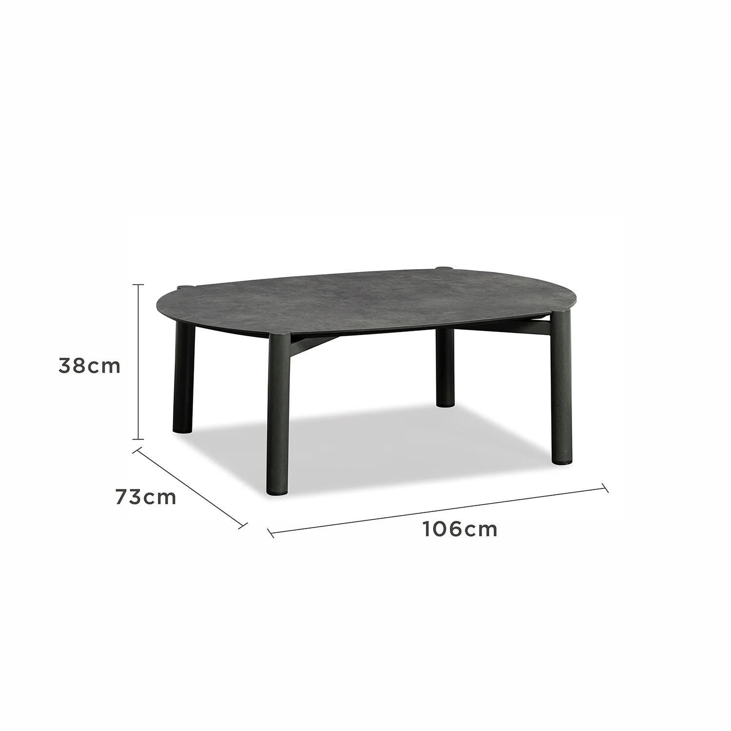 Siena Aluminium Outdoor Coffee Table 106 cm - Image 7
