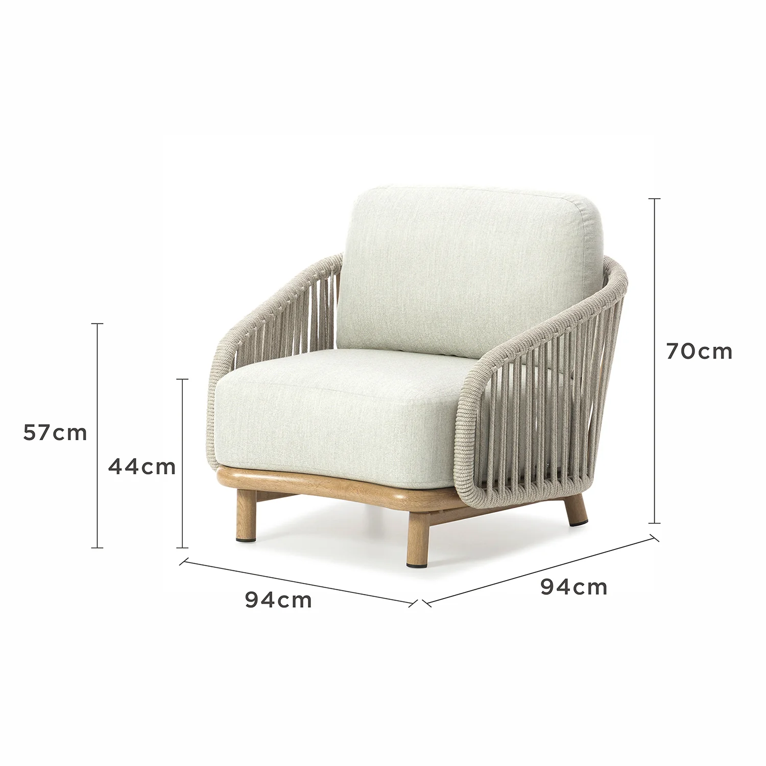 Siena Rope Outdoor Armchair - Image 8