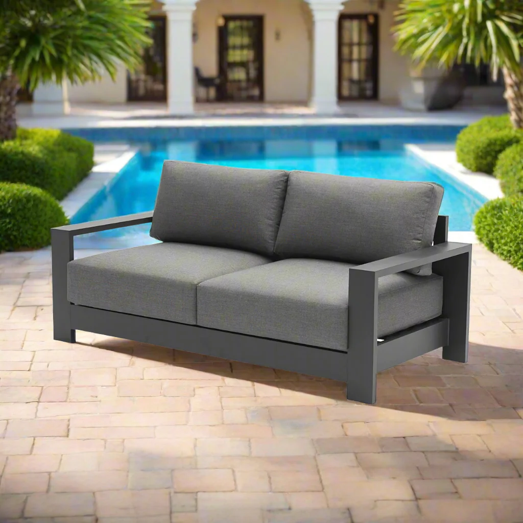 Skyline 2 Seater Outdoor Aluminium Lounge - Image 14