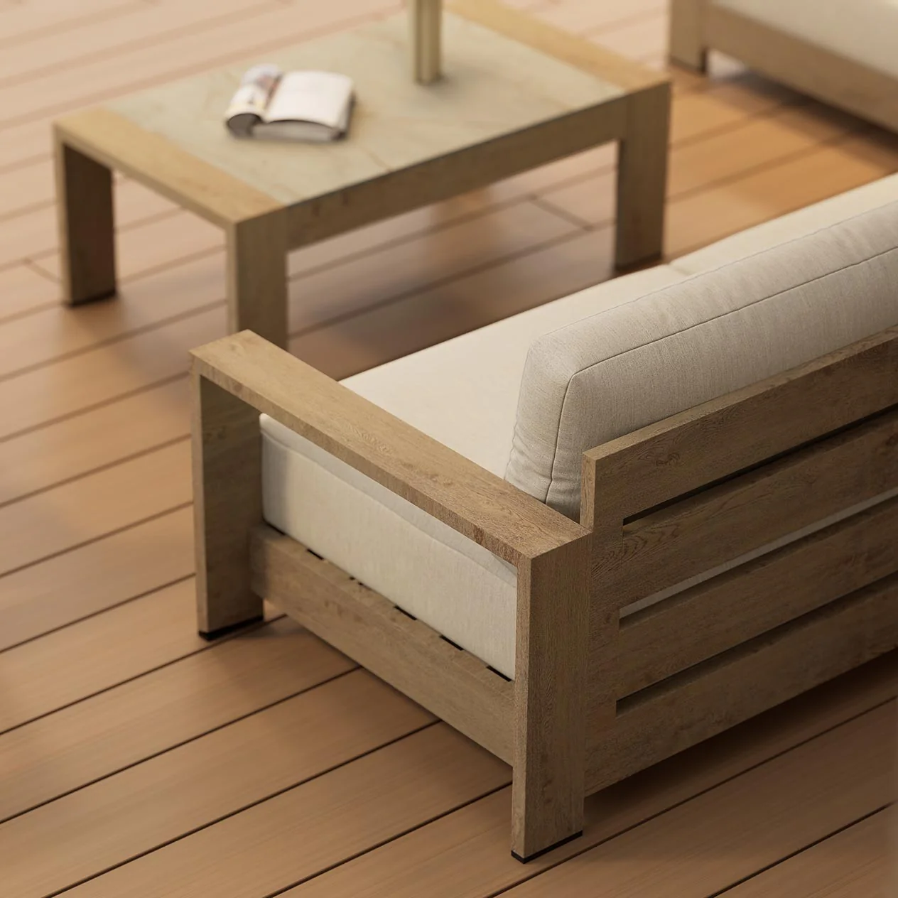 Skyline 4 Seater Aluminium Outdoor Modular Lounge Setting - Image 13