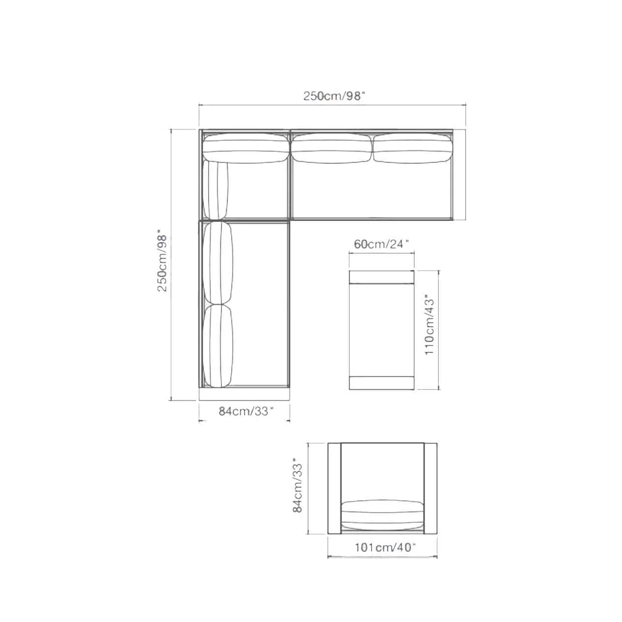Skyline 4 Seater Aluminium Outdoor Modular Lounge Setting - Image 15