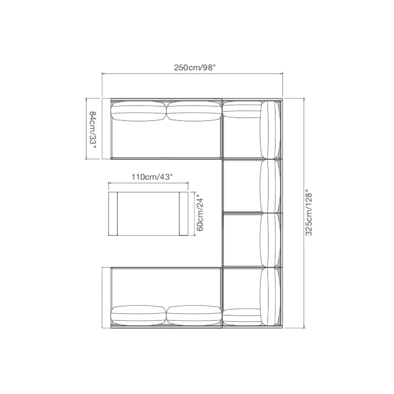 Skyline 4 Seater Aluminium Outdoor Modular Lounge Setting - Image 16