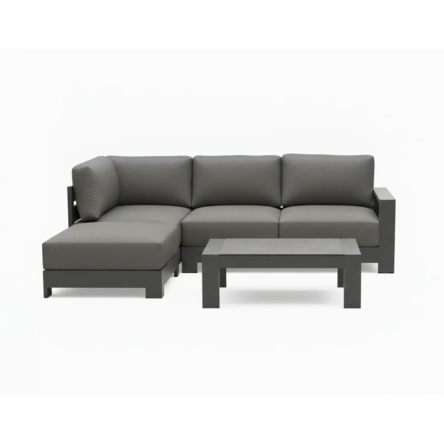Skyline 4 Seater Aluminium Outdoor Modular Lounge Setting with Coffee Table