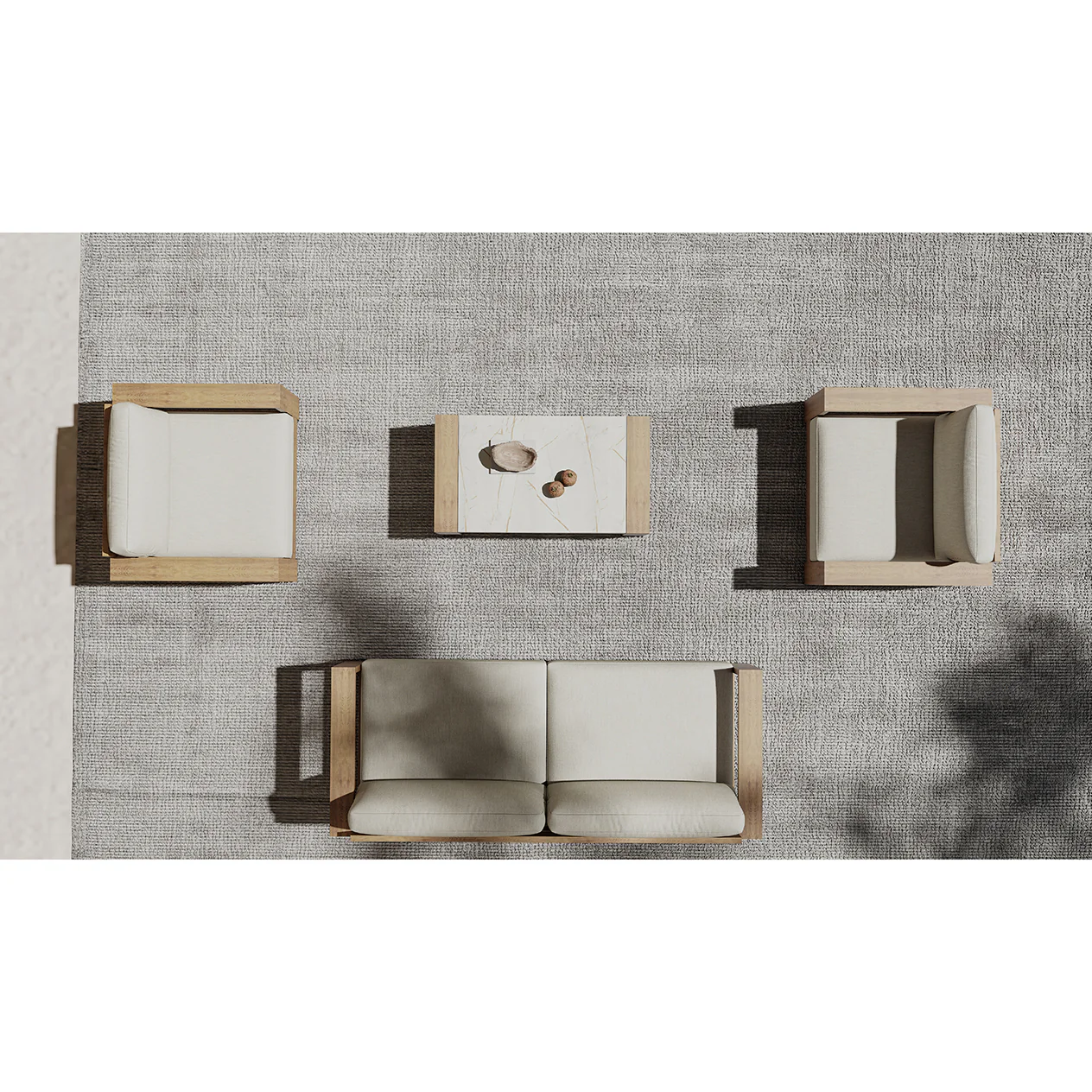 Skyline 4 Seater Outdoor Aluminium Lounge Setting - Image 9