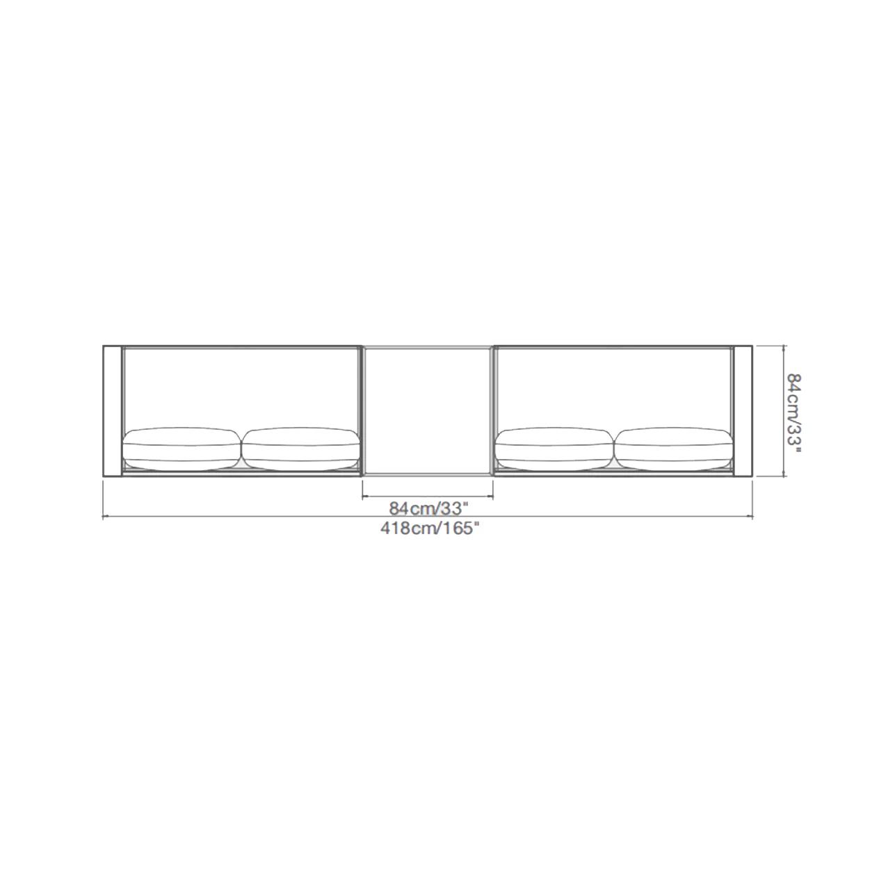 Skyline 4 Seater Outdoor Aluminium Lounge Setting With Coffee Table - Image 7