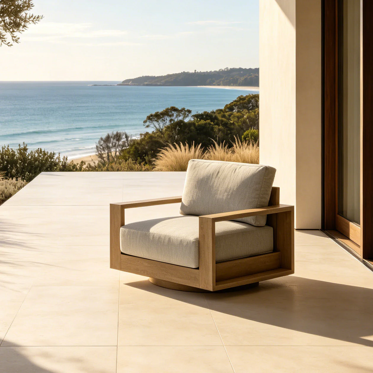 Skyline Aluminium Outdoor Swivel Chair - Image 2