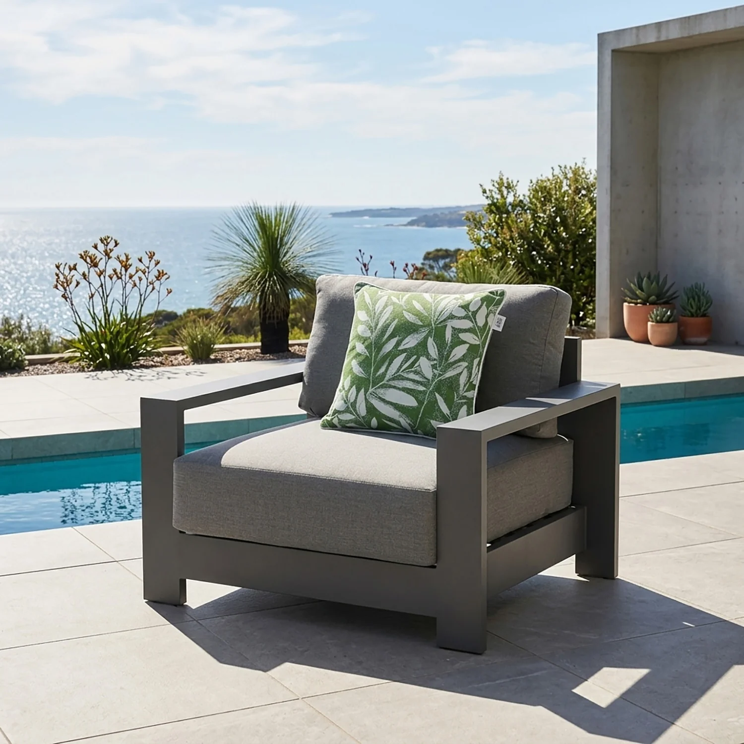 Skyline Outdoor Aluminium Armchair - Image 2