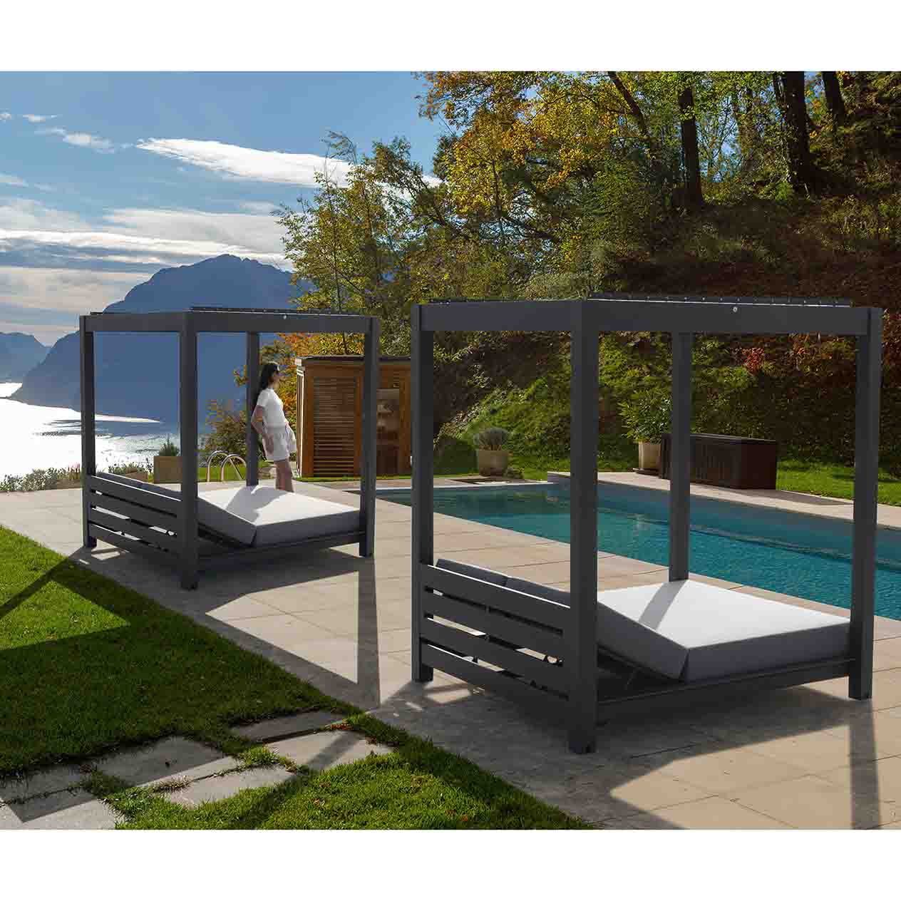 Skyline Outdoor Aluminium Daybed - Image 4