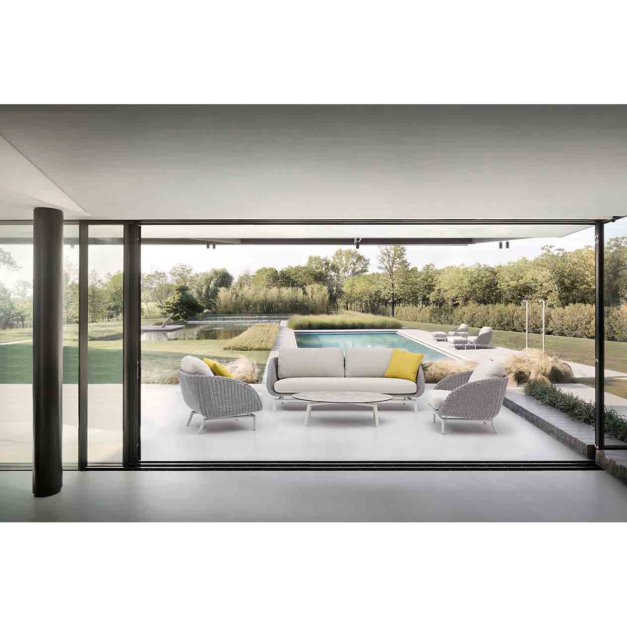 Sorrento Outdoor Rope 3 Seater Lounge - Image 3