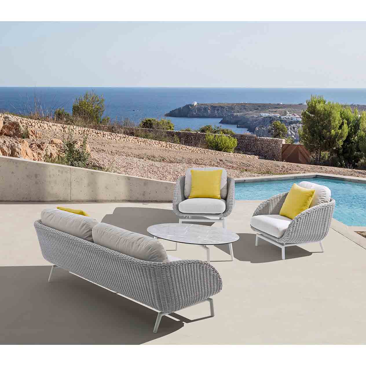 Sorrento Outdoor Rope 3 Seater Lounge - Image 5