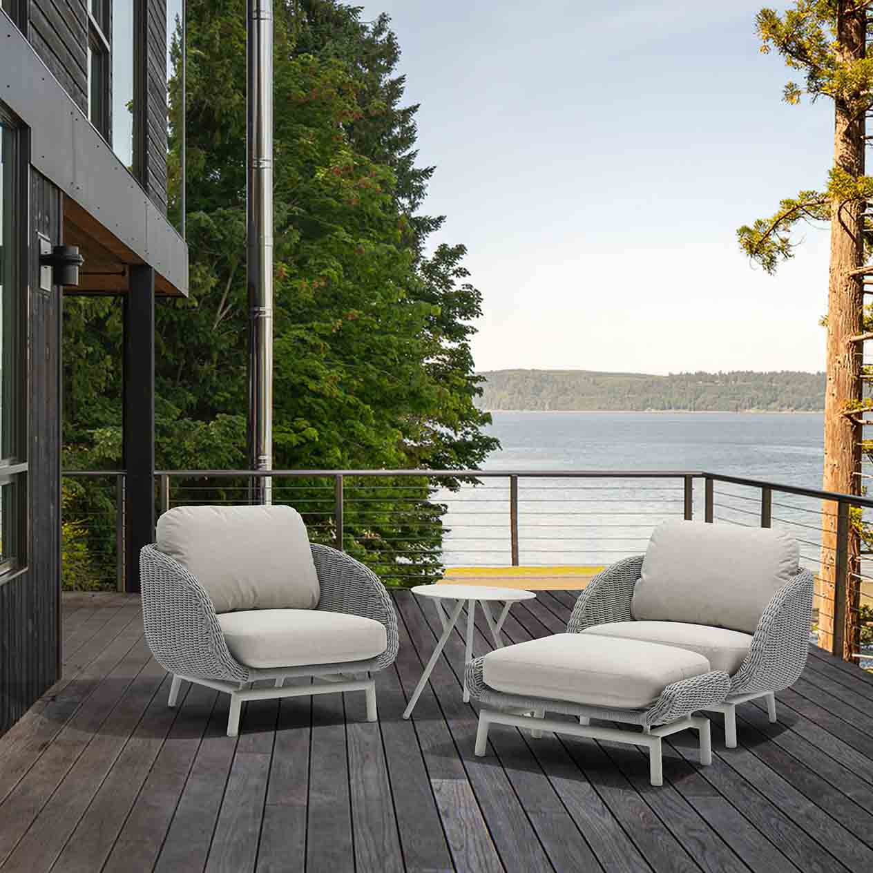 Sorrento Outdoor Rope Ottoman - Image 3