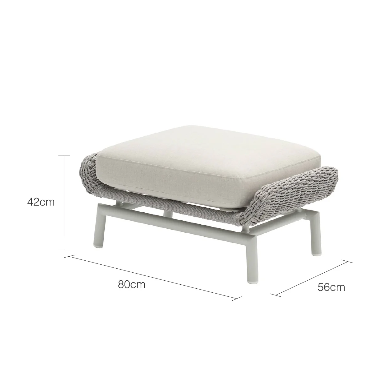 Sorrento Outdoor Rope Ottoman - Image 4