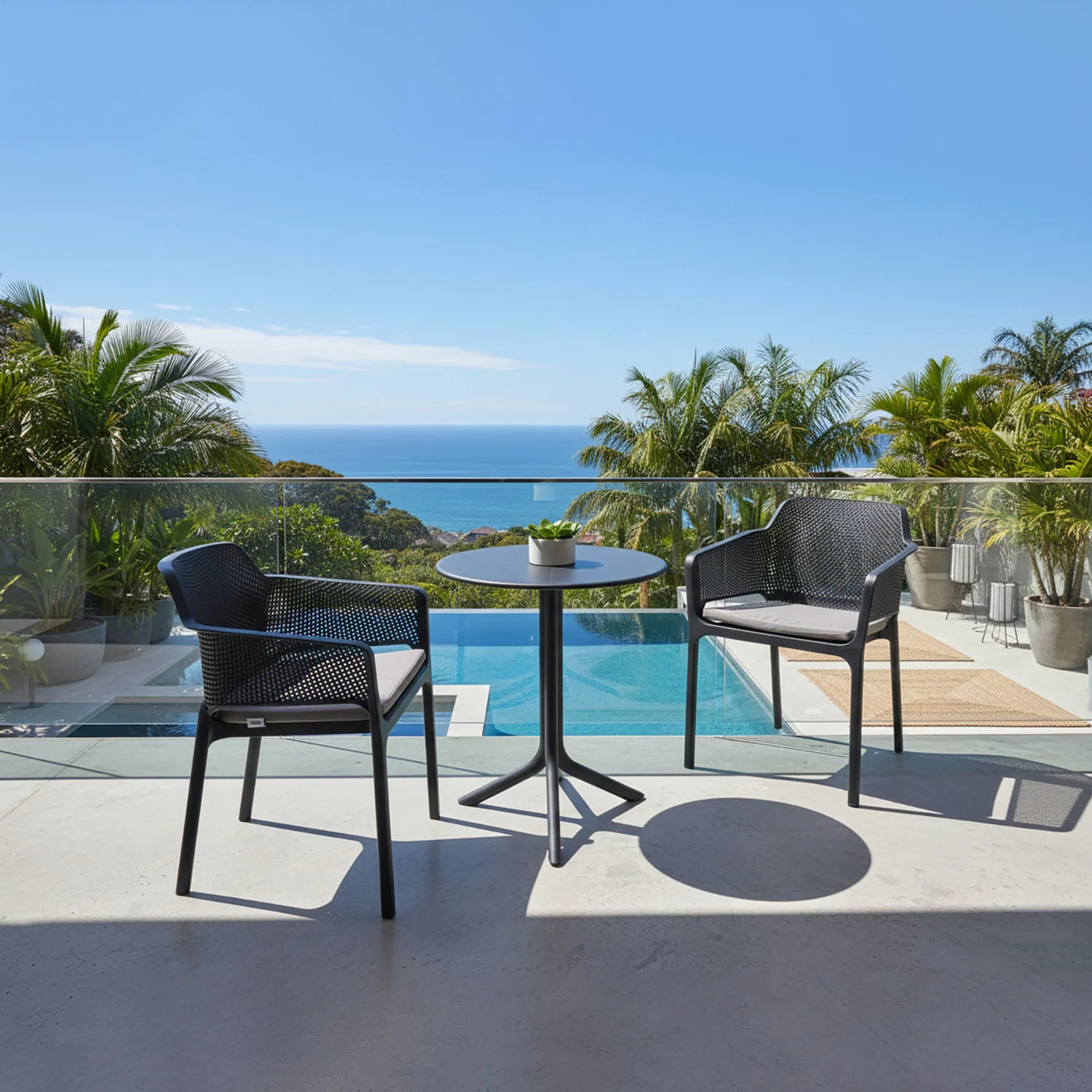 Nardi Spritz Table Net Chair Outdoor Balcony Setting - Image 2