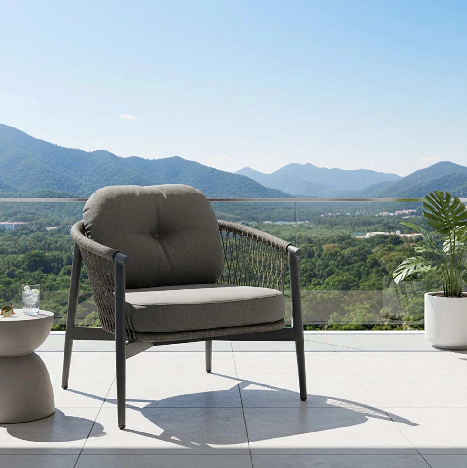 Strand Outdoor Rope Armchair - Image 2
