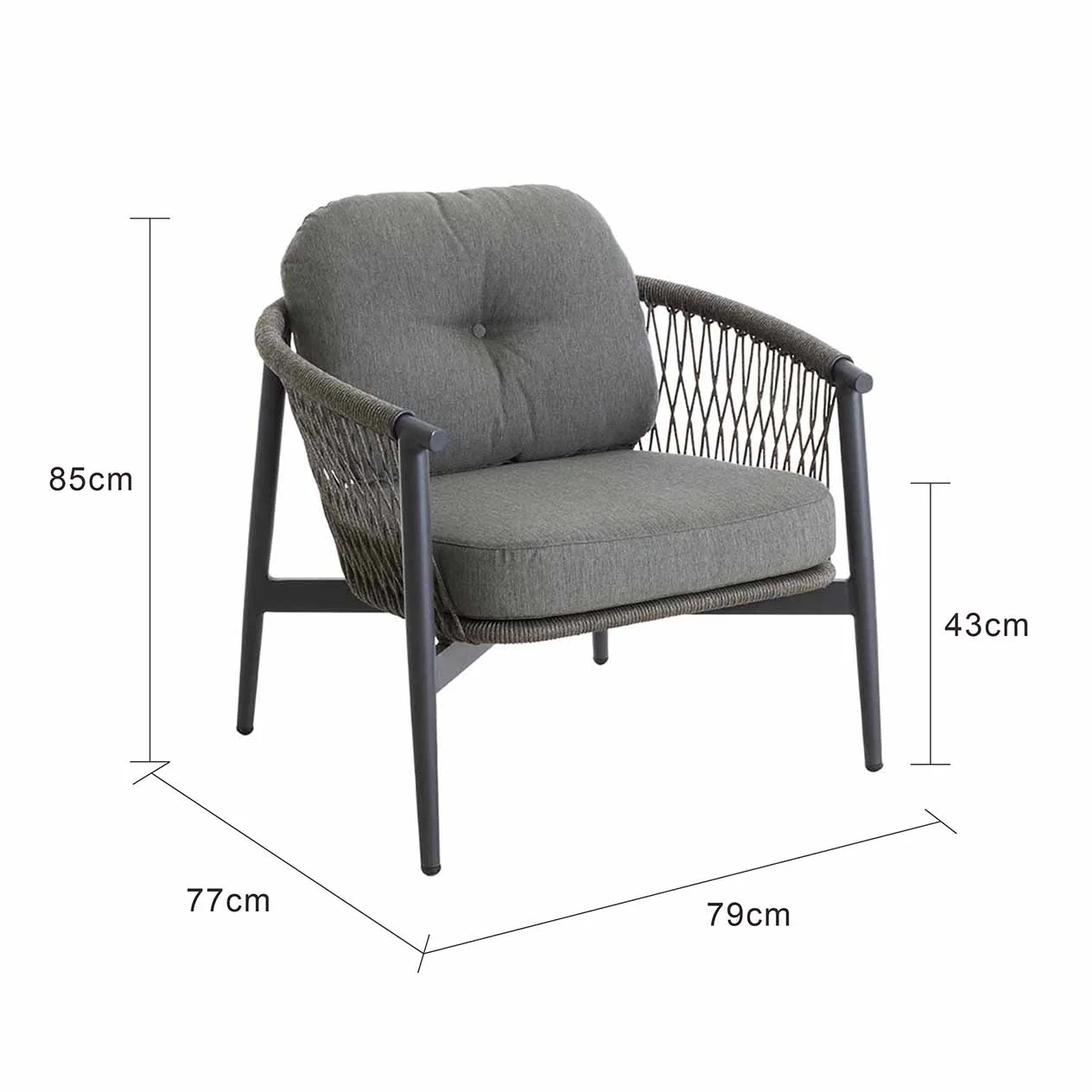 Strand Outdoor Rope Armchair - Image 9