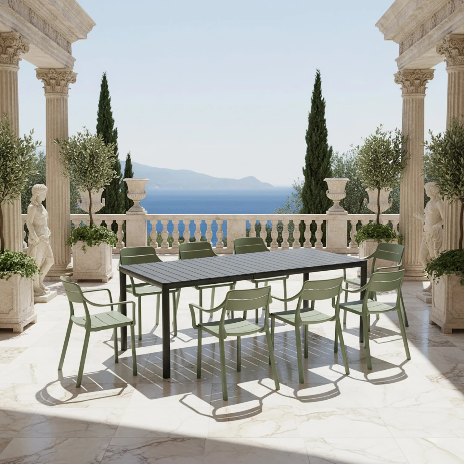Nardi Tevere Table Cassia Armchair Outdoor Dining Setting - Image 2