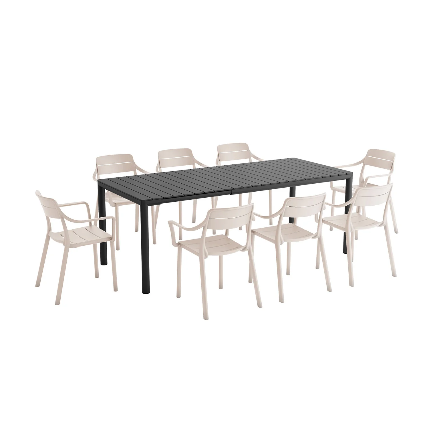 Nardi Tevere Table Cassia Armchair Outdoor Dining Setting - Image 8