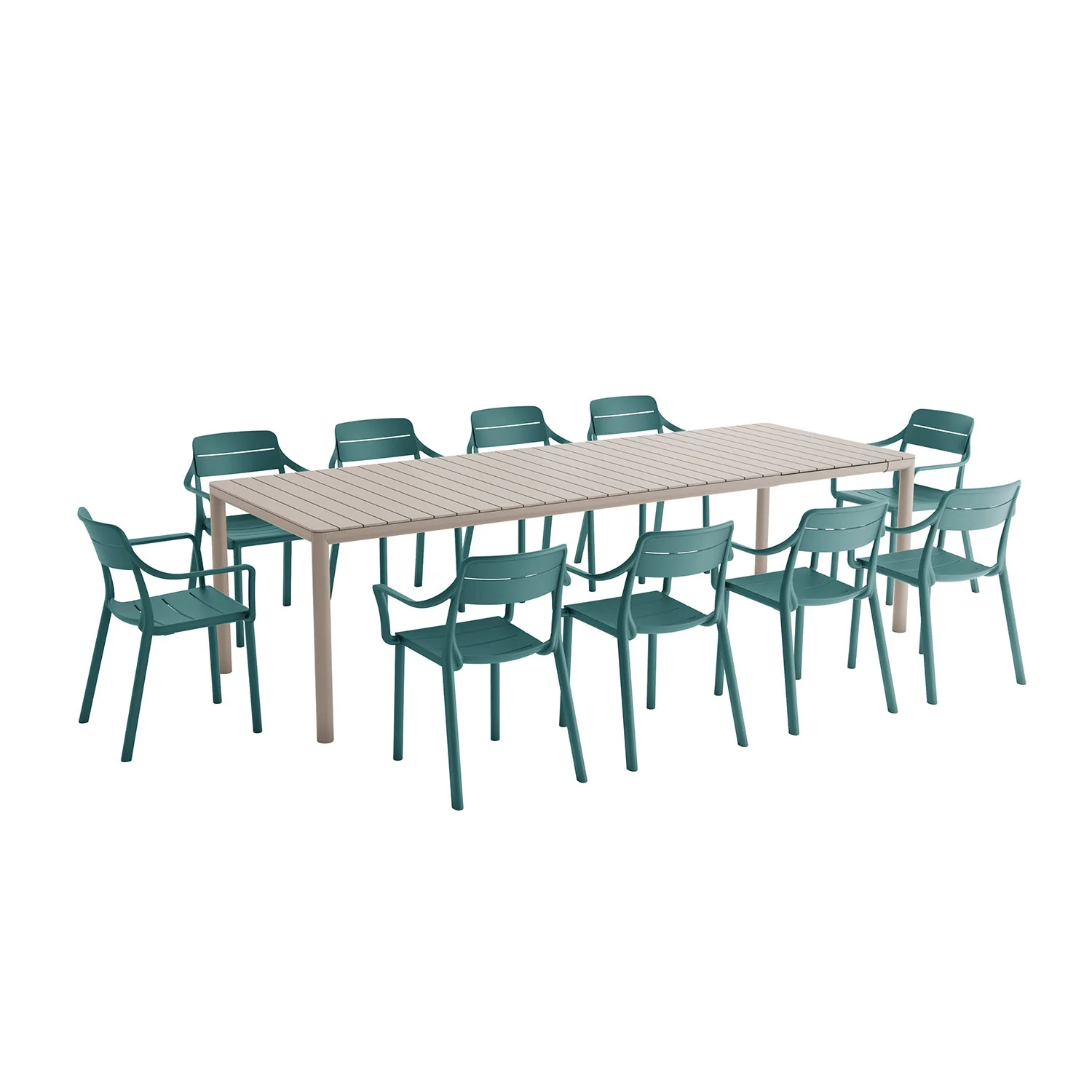 Nardi Tevere 211 CM Table Cassia Armchair Outdoor Dining Setting - Image 11