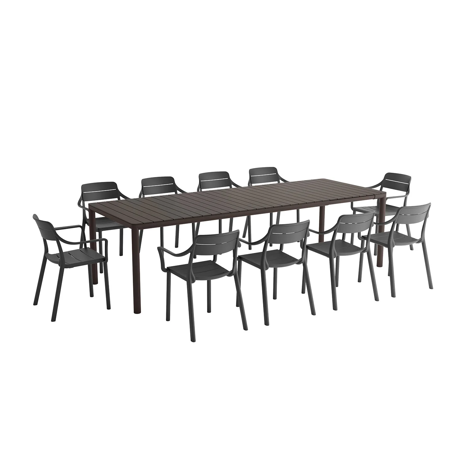 Nardi Tevere 211 CM Table Cassia Armchair Outdoor Dining Setting - Image 12