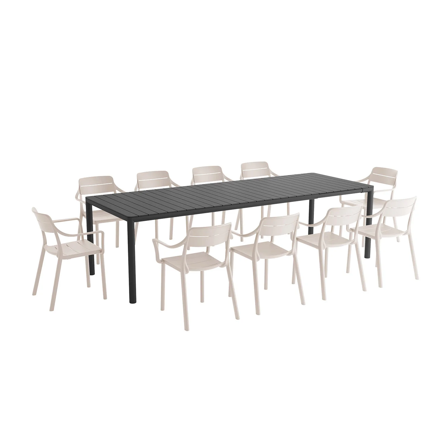 Nardi Tevere 211 CM Table Cassia Armchair Outdoor Dining Setting - Image 13