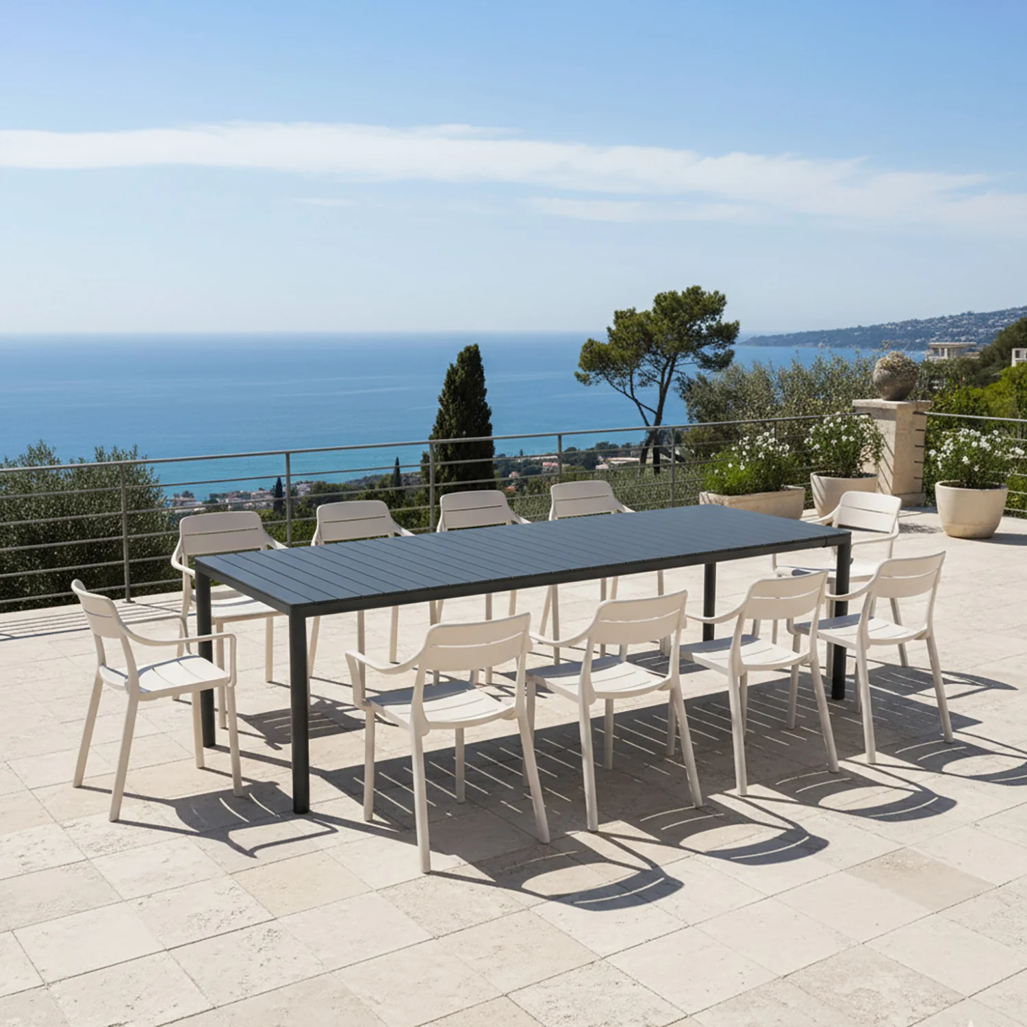 Nardi Tevere 211 CM Table Cassia Armchair Outdoor Dining Setting - Image 2
