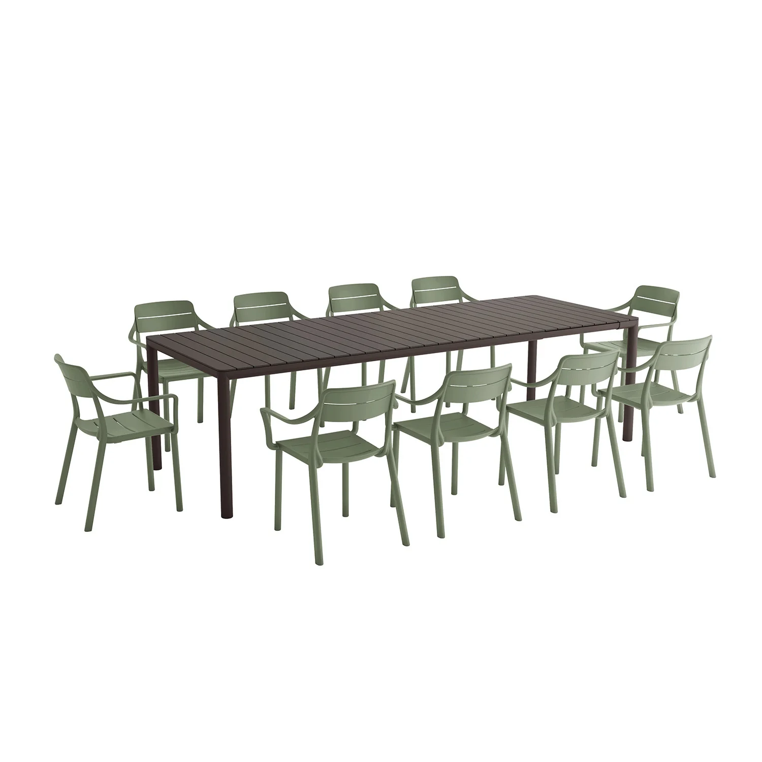 Nardi Tevere 211 CM Table Cassia Armchair Outdoor Dining Setting - Image 3