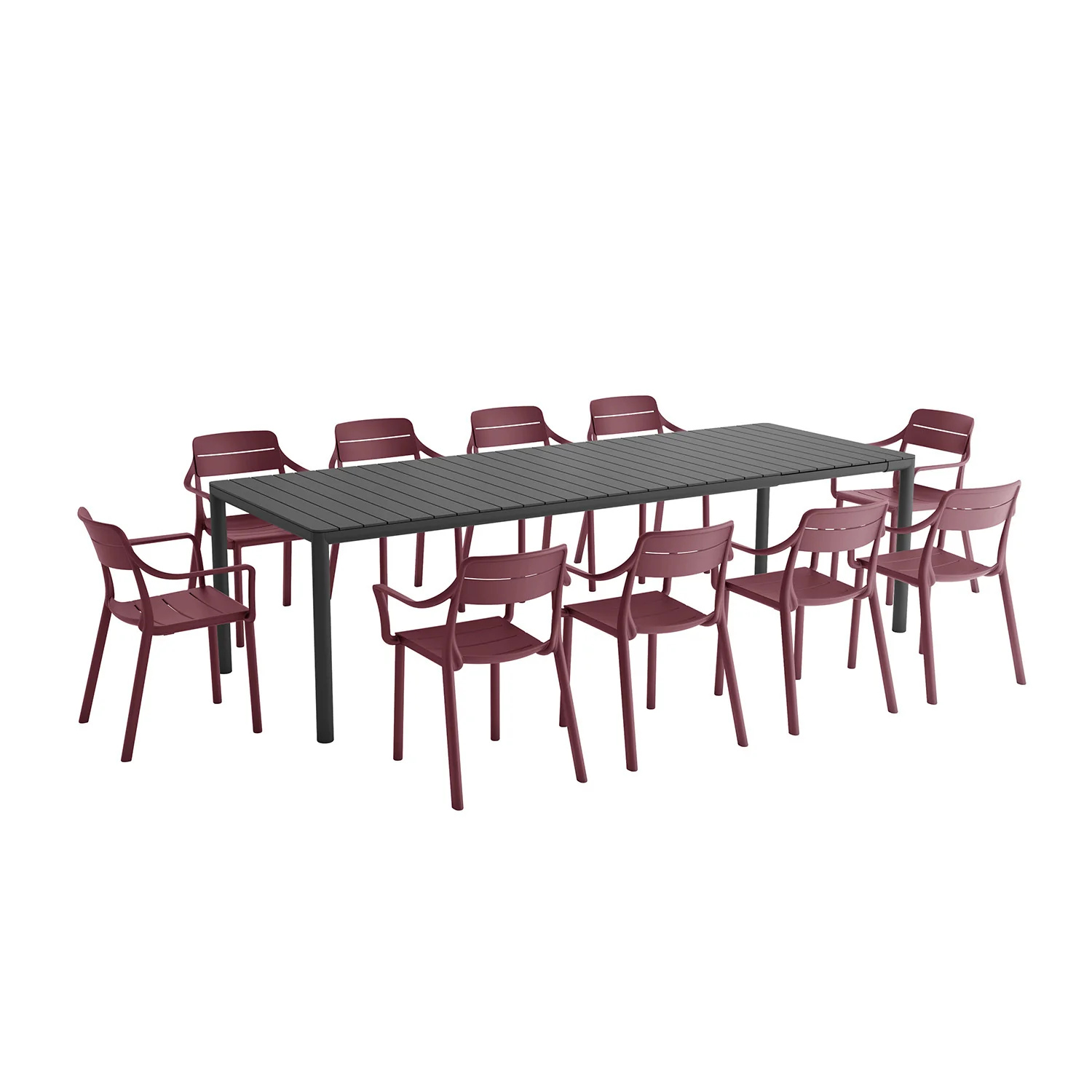 Nardi Tevere 211 CM Table Cassia Armchair Outdoor Dining Setting - Image 5