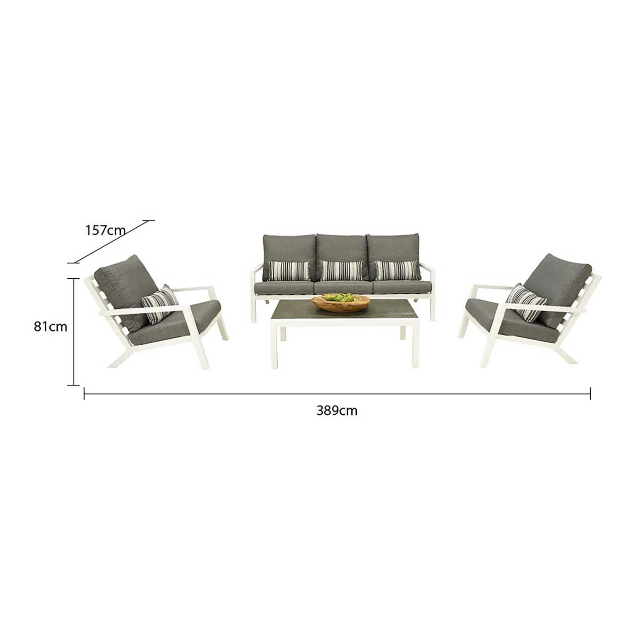 Toronto 5 Seater Outdoor Aluminium Lounge - Image 6