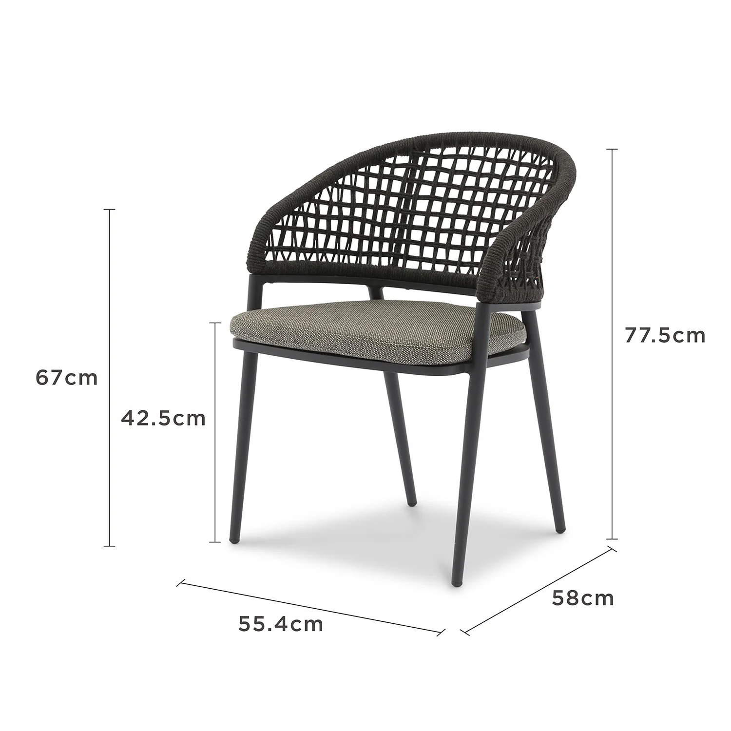 Trento Outdoor Rope Dining Chair - Image 14