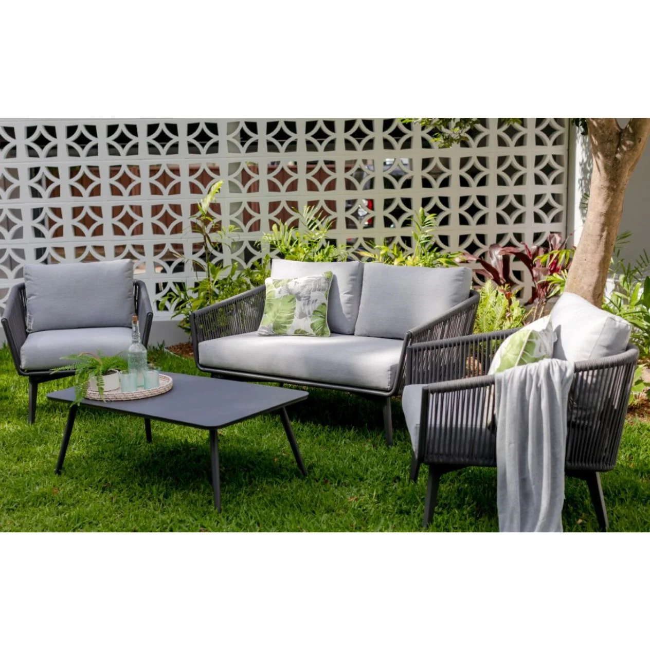 Truro 4 Seater Outdoor Rope Lounge - Image 3