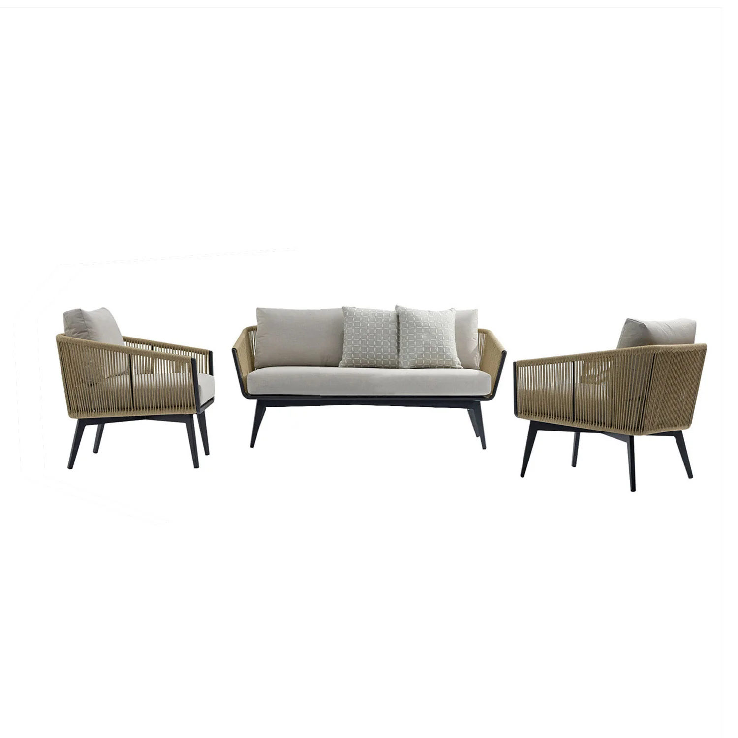 Truro 4 Seater Outdoor Rope Lounge - Image 4