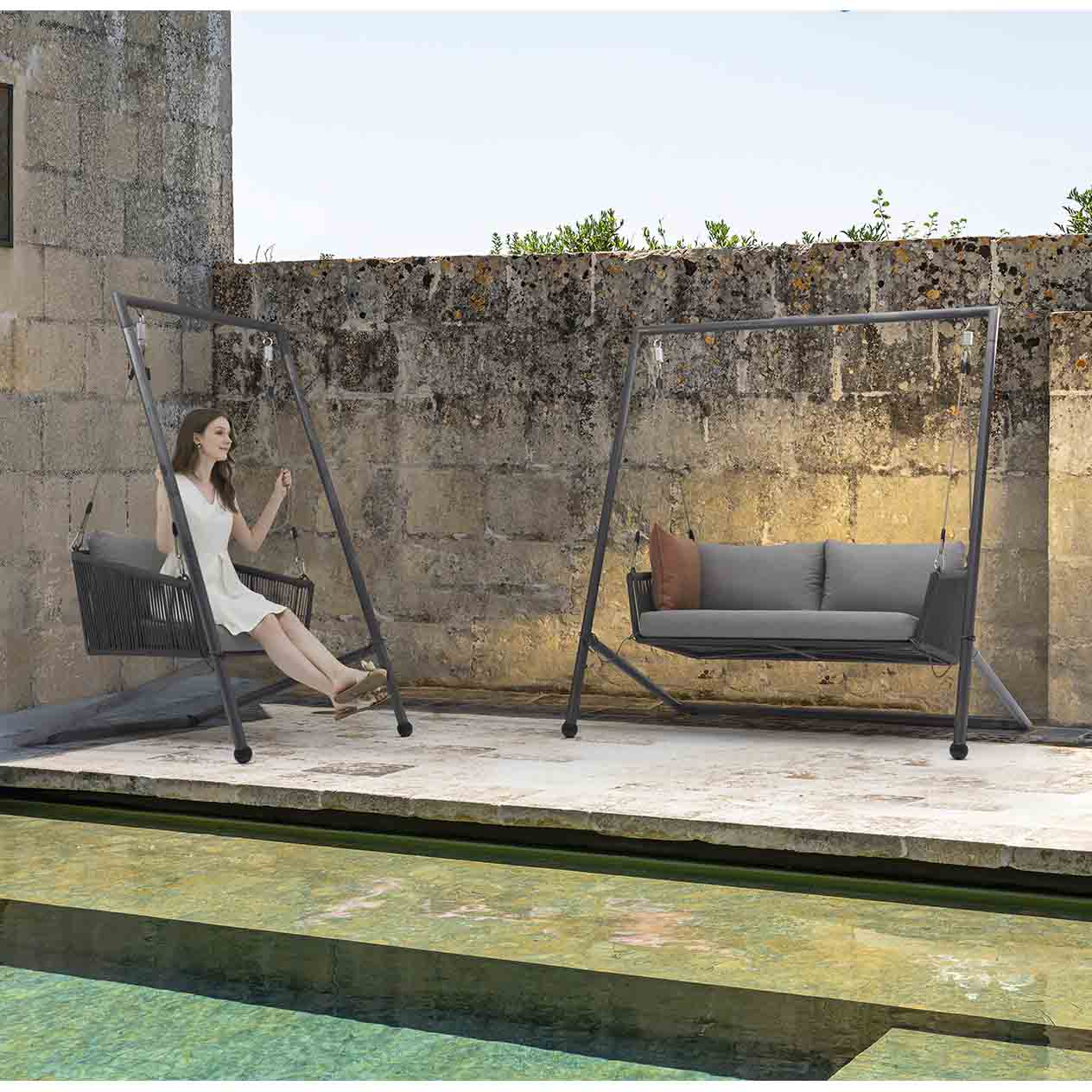 Truro Outdoor Rope Hanging Chair 168 cm - Image 2