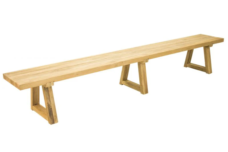 Valley Outdoor Recycled Teak Bench 300 cm - Image 3