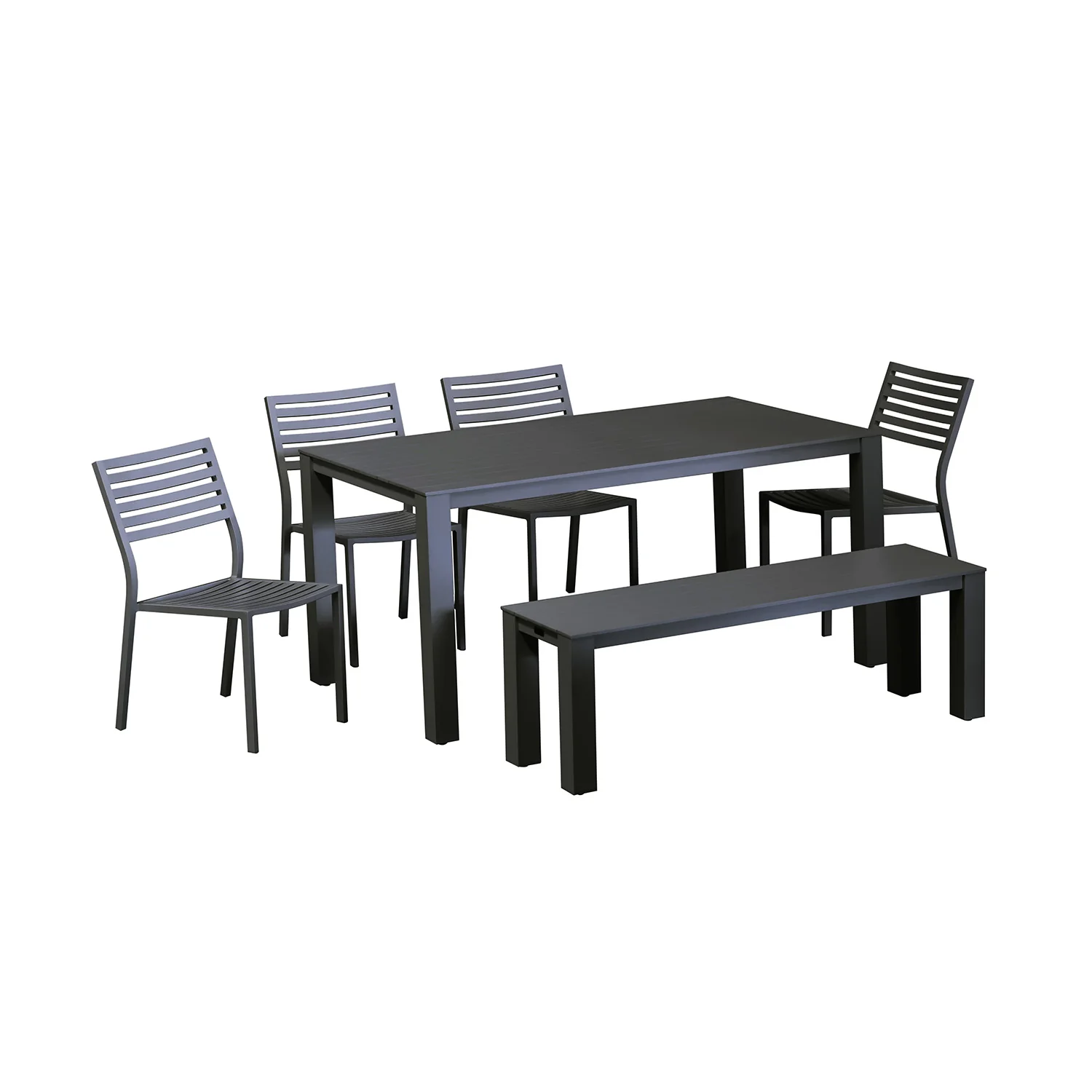Vernon 160 cm Table Vernon 140 cm Bench and Coda Chair Outdoor Dining Setting - Image 4