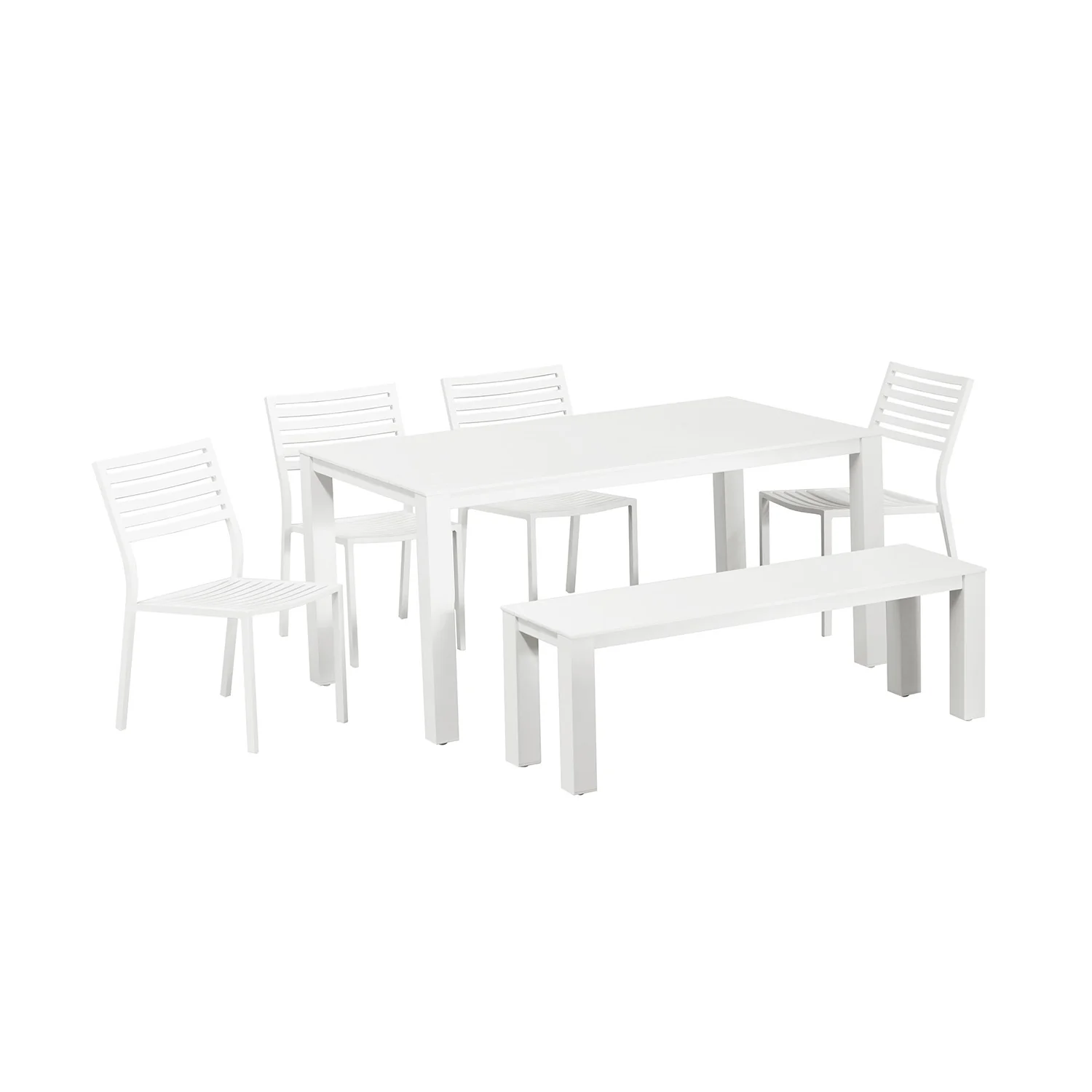 Vernon 160 cm Table Vernon 140 cm Bench and Coda Chair Outdoor Dining Setting - Image 5