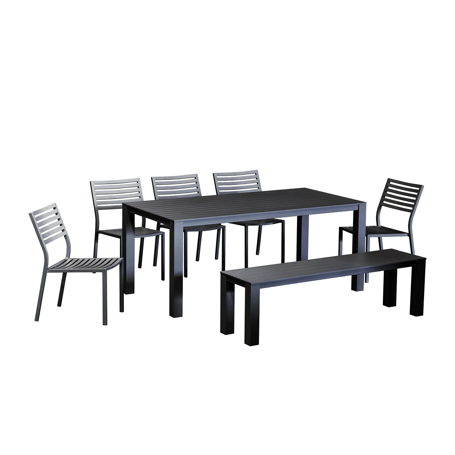 Vernon 180 cm Table Vernon 160 cm Bench and Coda Chair Outdoor Dining Setting - Image 4