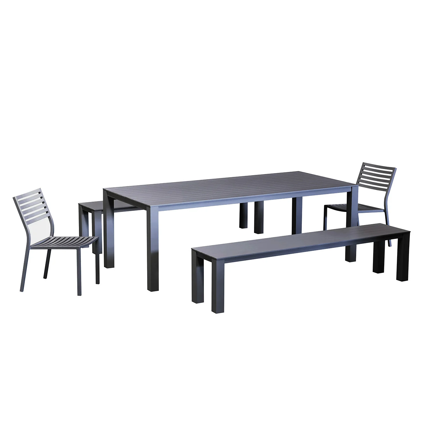 Vernon 220 cm Table Vernon 200 cm Bench and Coda Chair Outdoor Dining Setting - Image 4
