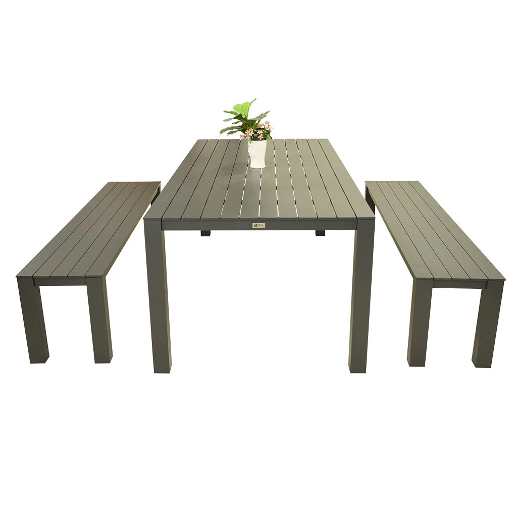 Vernon 220 cm Table Vernon 200 cm Bench Outdoor Dining Setting - Image 4