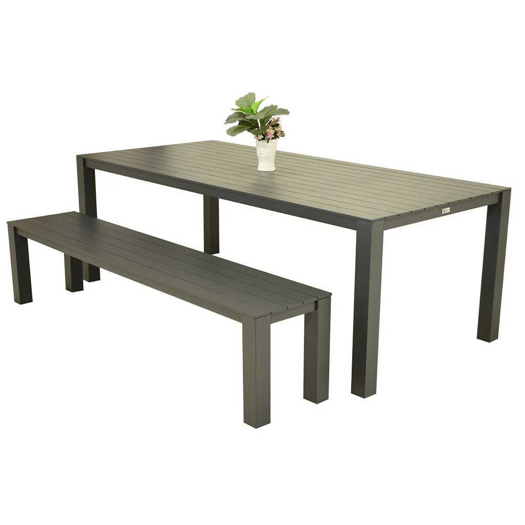 Vernon 220 cm Table Vernon 200 cm Bench Outdoor Dining Setting - Image 5