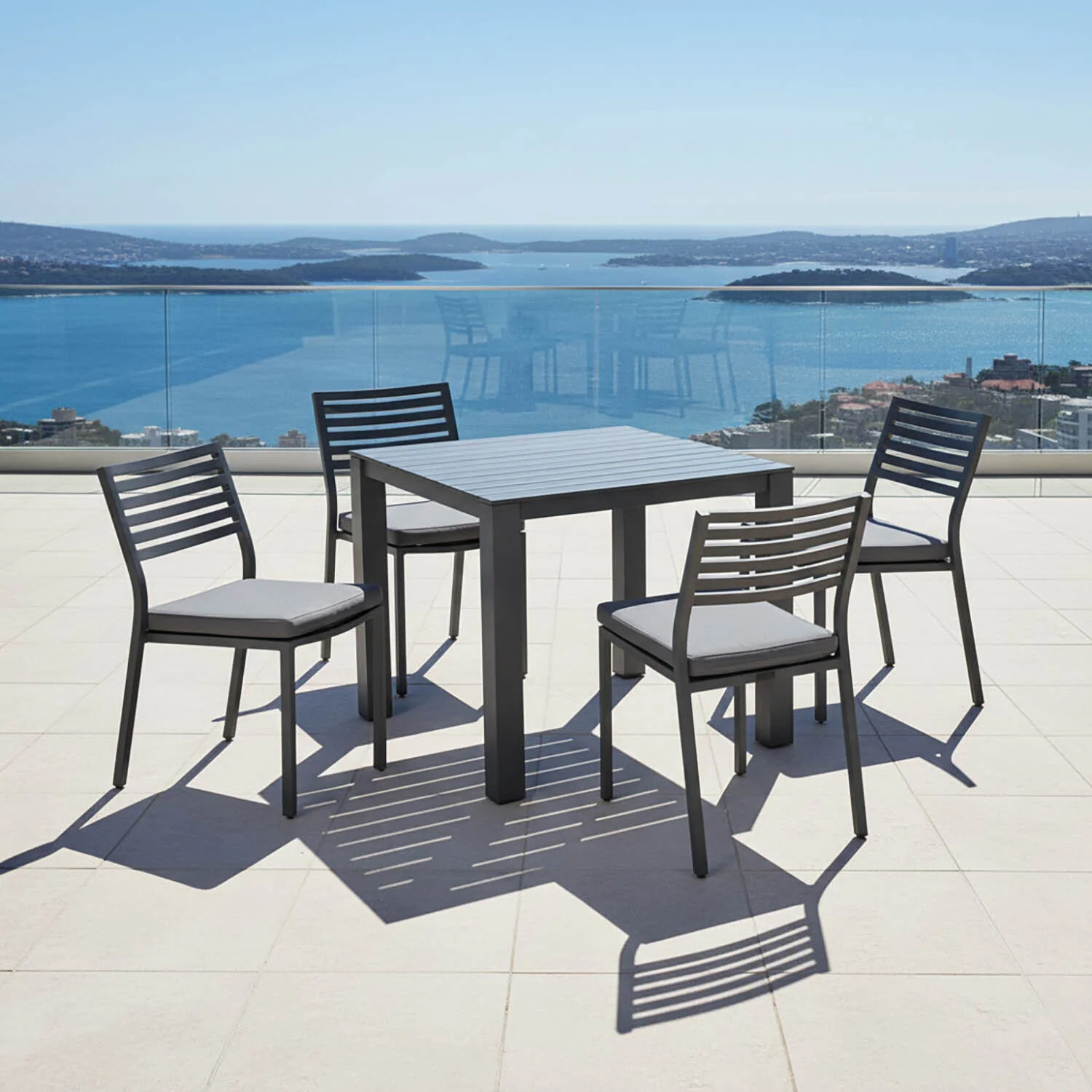 Vernon 90 cm Table Coda Chair Outdoor Dining Setting - Image 2