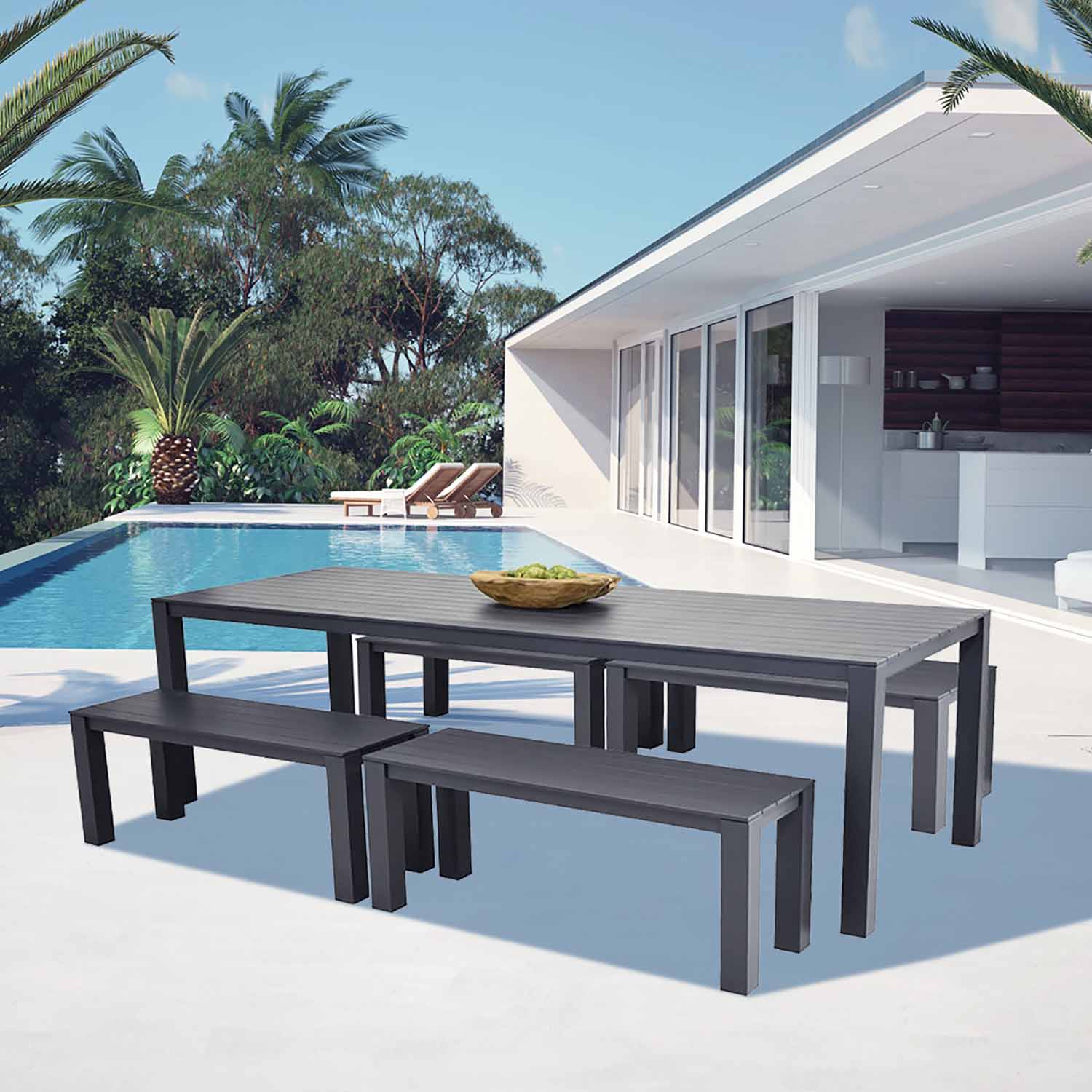 Vernon Outdoor Aluminium Bench 120 cm - Image 8