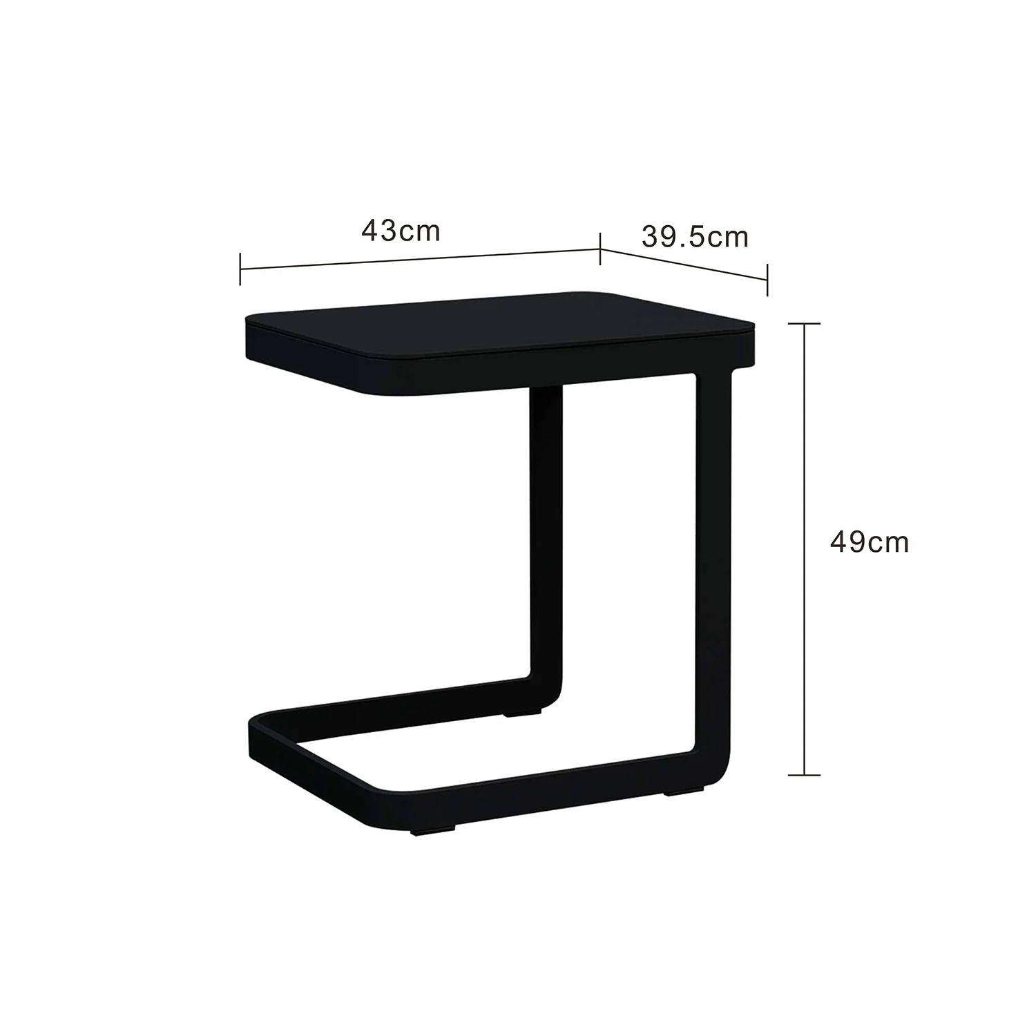 Verona Outdoor Aluminium Side Table 43 cm - Image 7