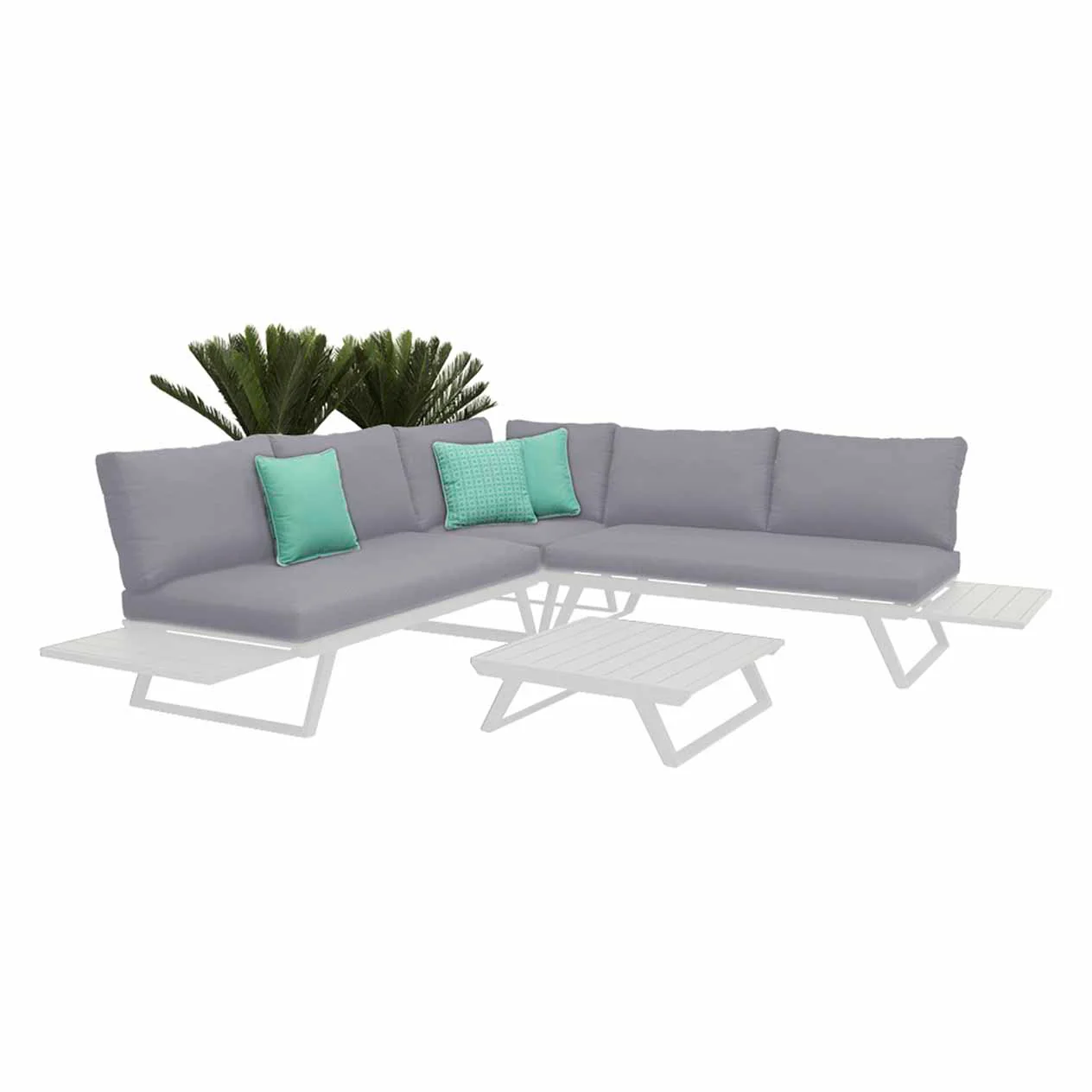 Yarra 5 Seater Outdoor Aluminium Lounge - Image 3